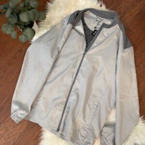 ADIDAS Adiclub LONG SLEEVED WIND JACKET – Gray/Dark Gray Medium NWT